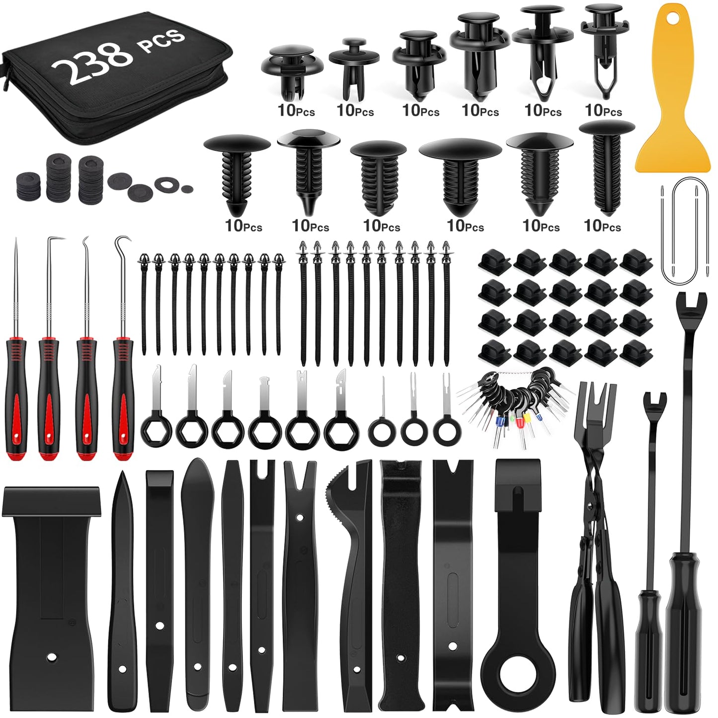 240PCS Car Retainer Clip Set ā Rivets & Fasteners for GM, Ford, Toyota āļøš§°