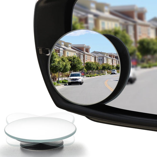 HD Blind Spot Mirrors — 2” Frameless Convex Lens for Car & SUV Safety (2-Pack / 4-Pack)