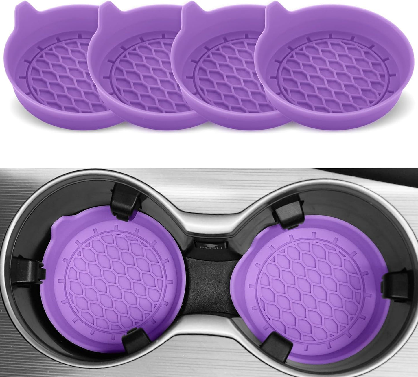 Premium Silicone Car Cup Holder Stabilizer — Anti-Spill Universal Fit (8 Colors)