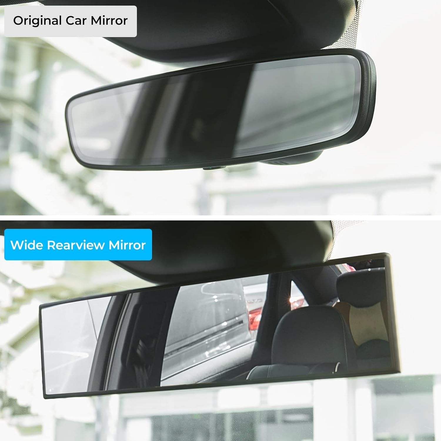 Wide-Angle Rear View Mirror — HD Clip-On Panoramic Mirror