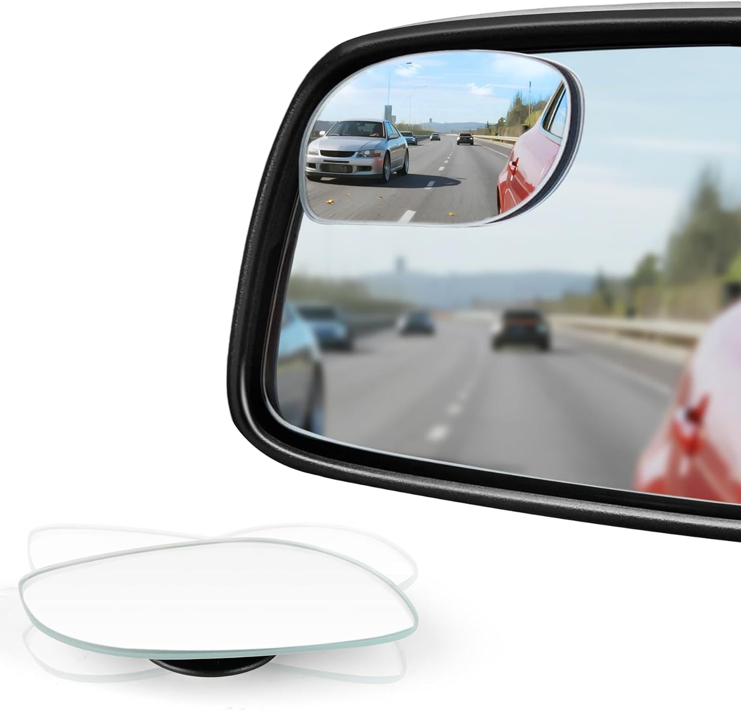 HD Blind Spot Mirrors — 2” Frameless Convex Lens for Car & SUV Safety (2-Pack / 4-Pack)
