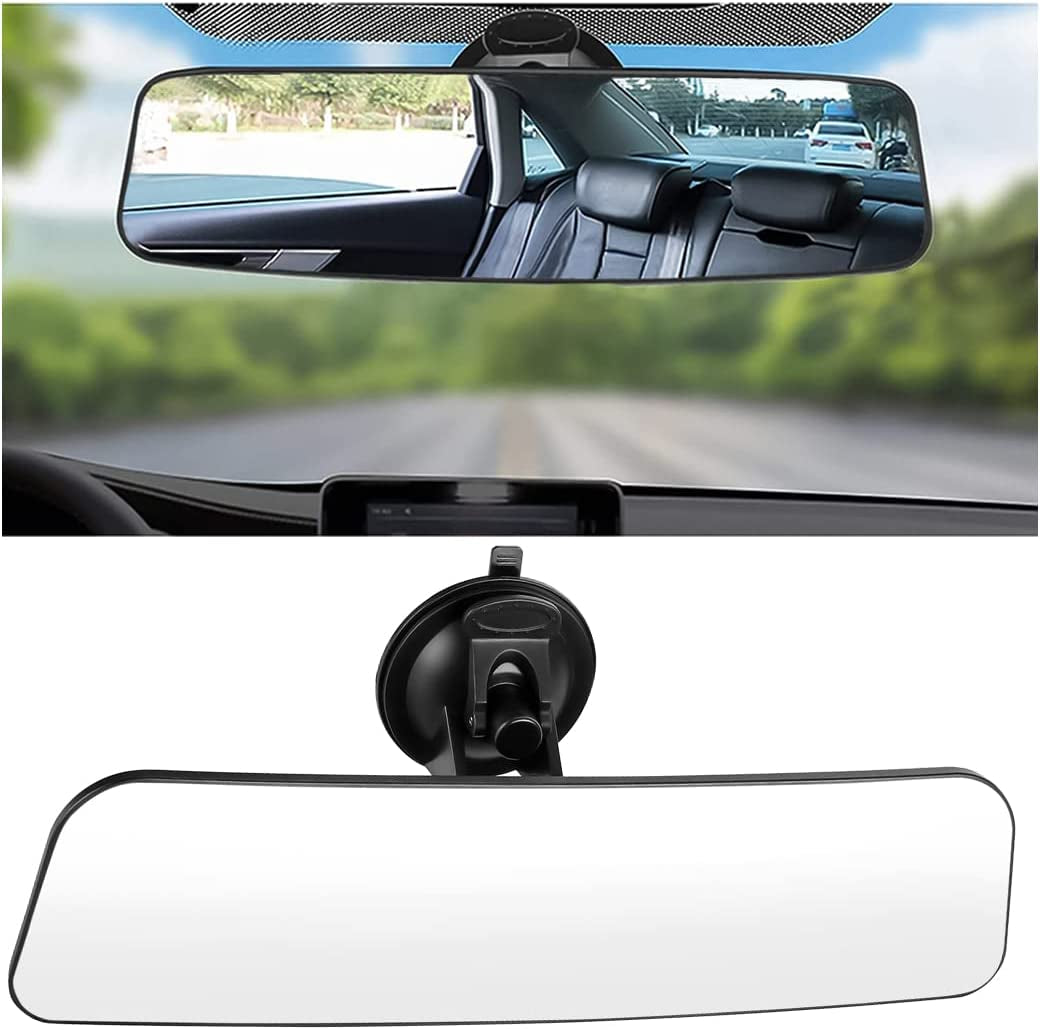 Panoramic Rearview Mirror ā Wide Angle 12" Clip-On HD View šŖš