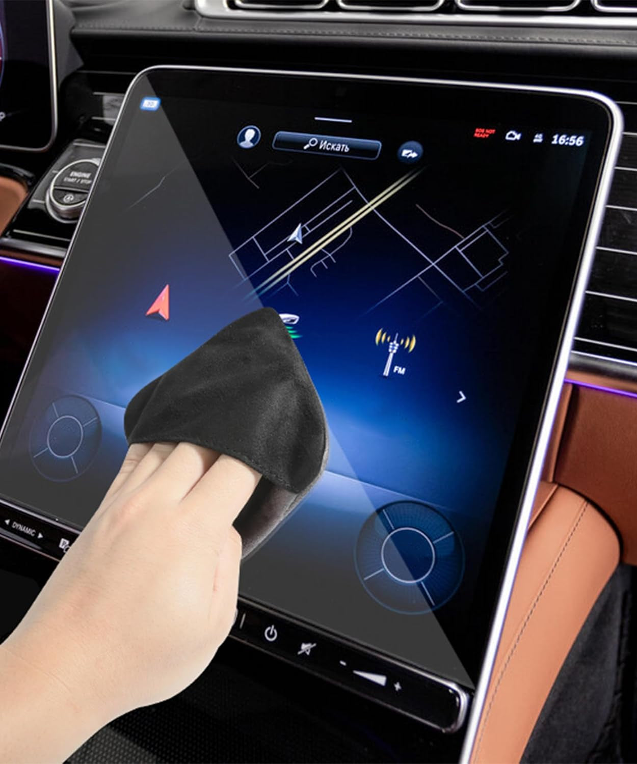 Ultimate Car Screen Cleaner Kit - Touchscreen Wipes & Foldable Microfiber Cloth for Dashboard and LCD Displays