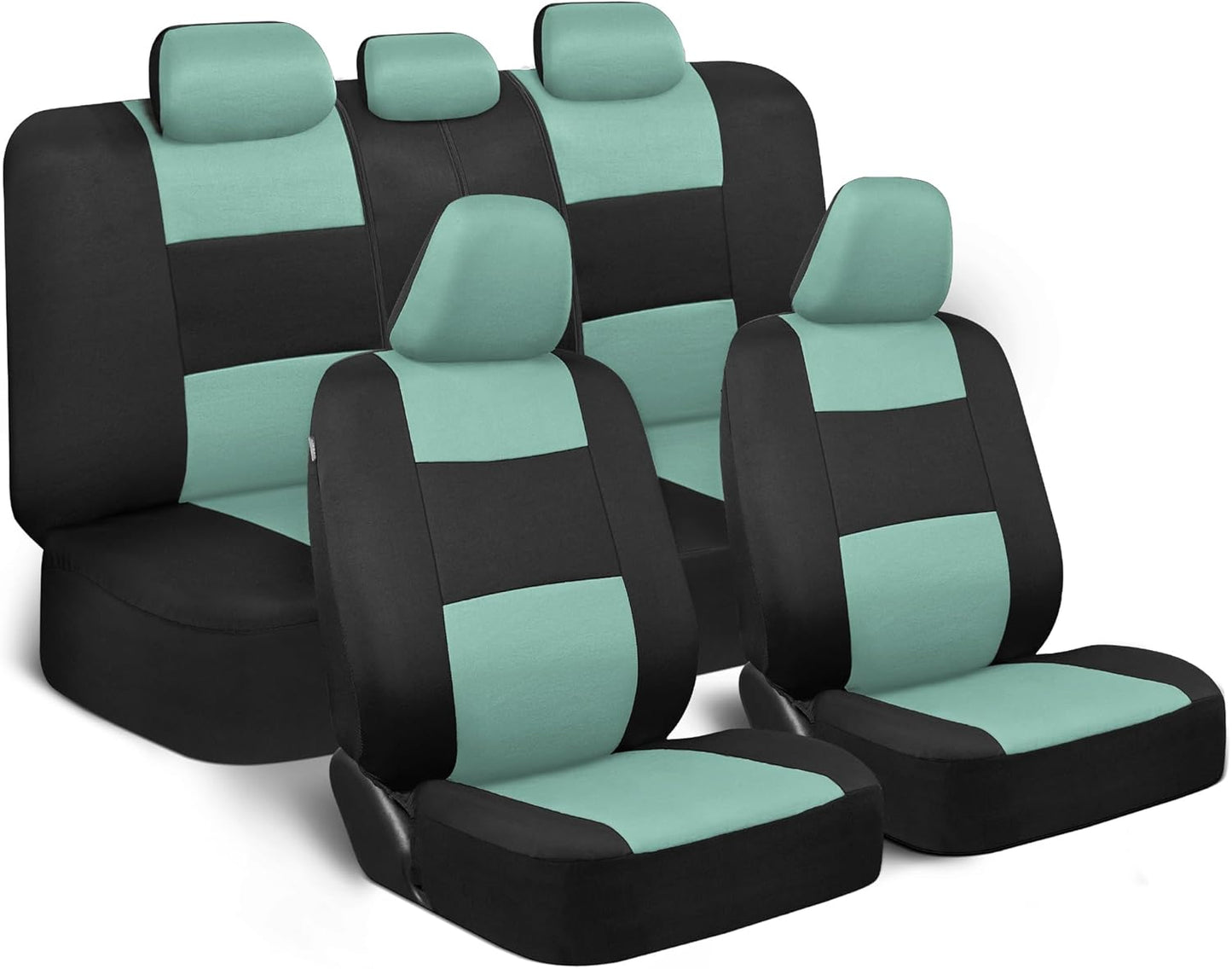 Upgrade Your Vehicle with Solid Black Full Set Polypro Car Seat Covers – Easy Install for Front & Rear Split Bench Seats, Perfect for Cars, Trucks, SUVs, and Vans!