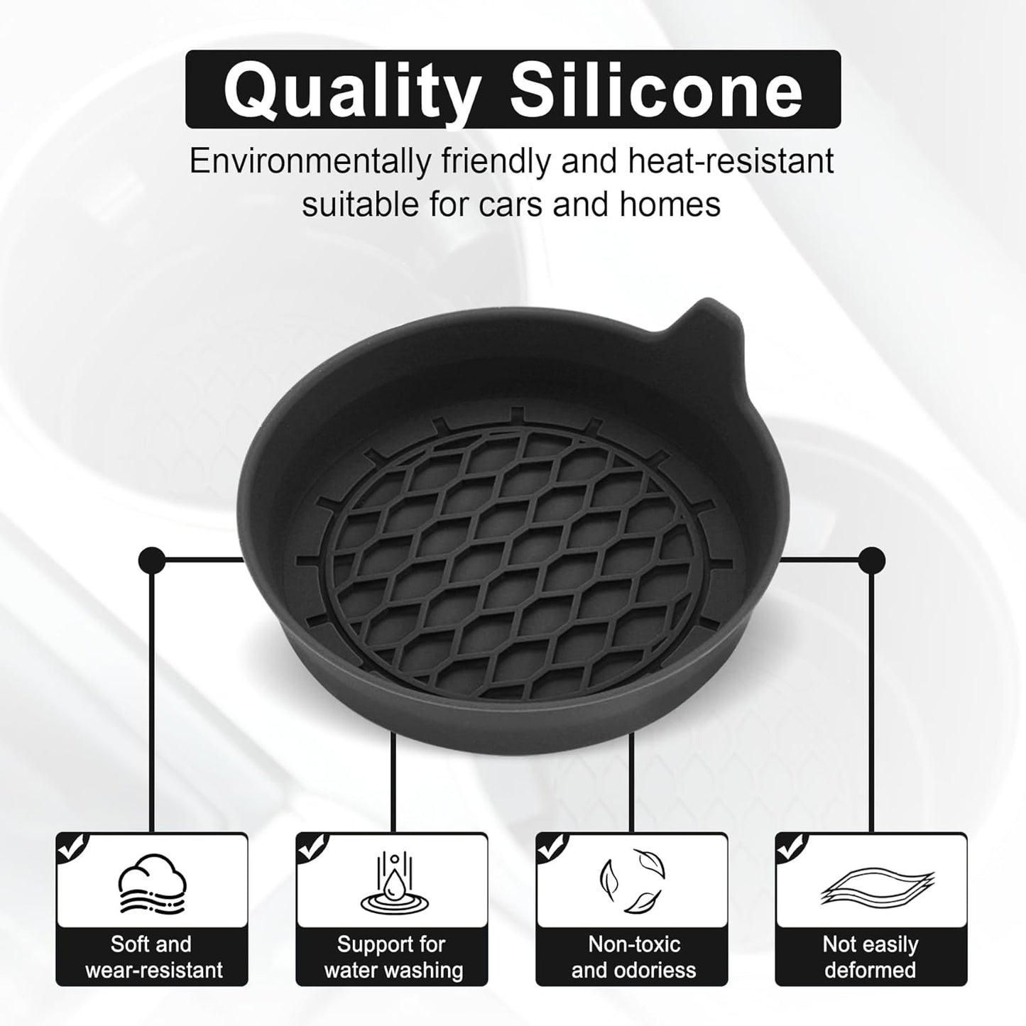 Premium Silicone Car Cup Holder Stabilizer — Anti-Spill Universal Fit (8 Colors)