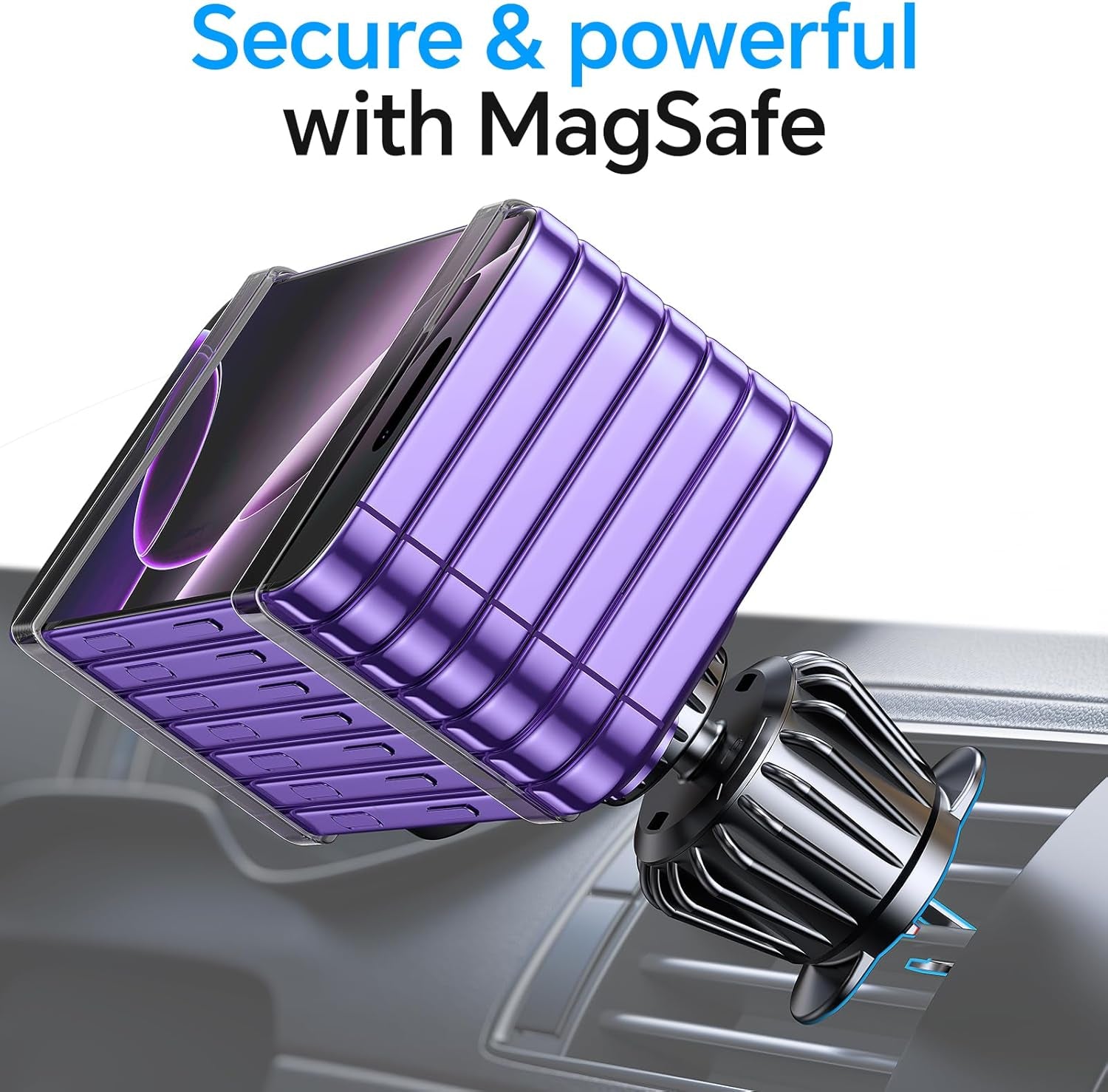 MagSafe Car Mount — 360° Magnetic Phone Holder for Car (Strong Grip, One-Hand Use)