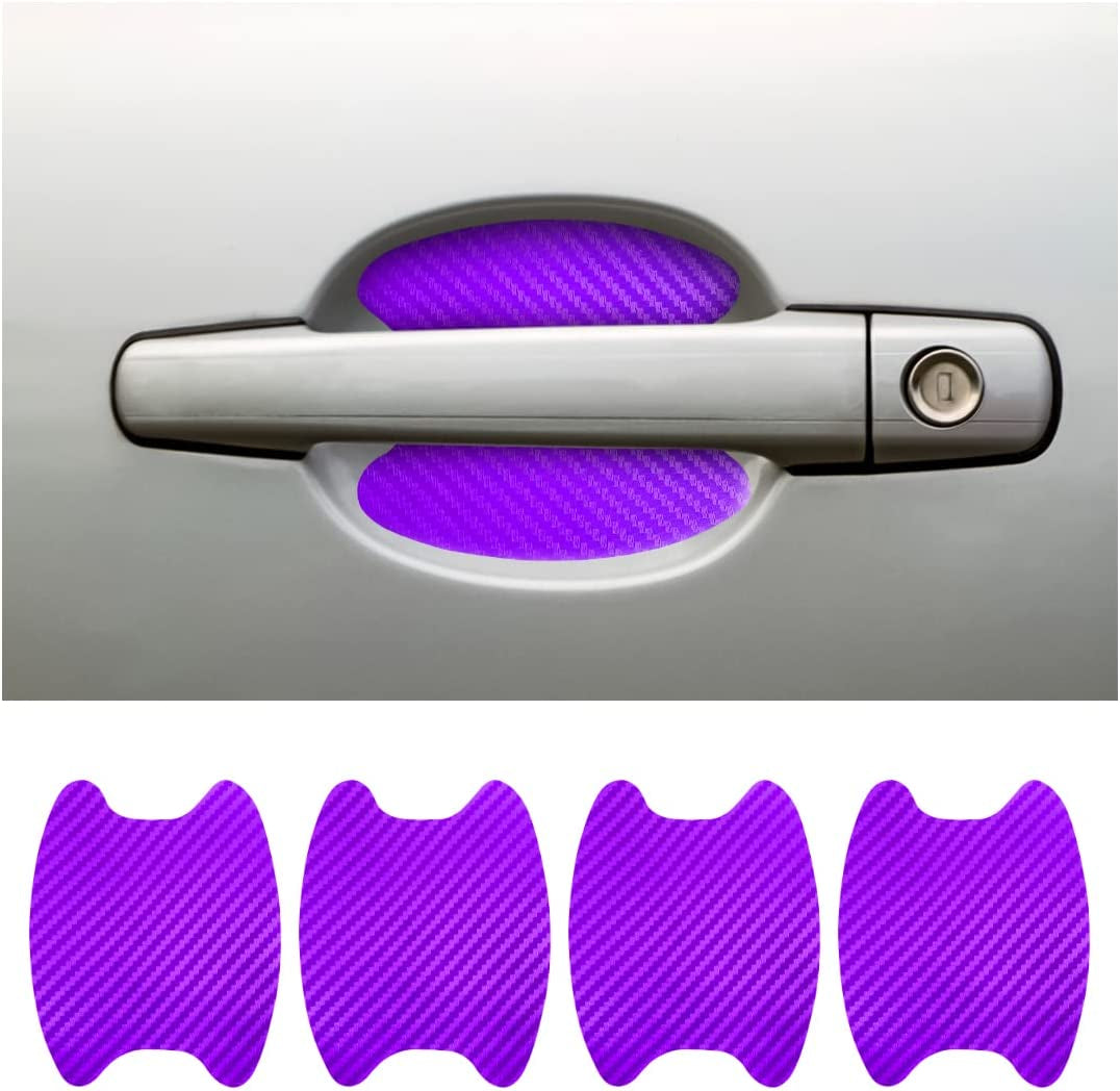 4PCS Carbon Fiber Car Door Handle Protector – Anti-Scratch Film 🏁✨