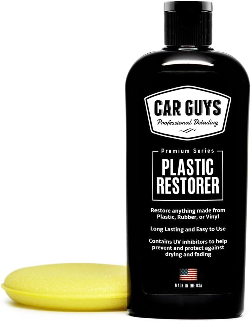 Plastic Restorer Kit – Shine & Protect Trim and Bumpers (8 Oz Foam Applicator)