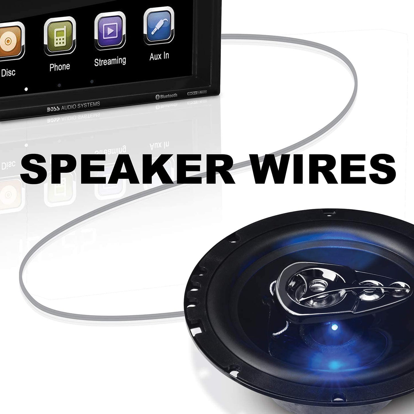 💥 KIT2 8-Gauge Complete Amp Install Kit – Includes Power, Ground, Turn-On & Speaker Wires 🔧🔊