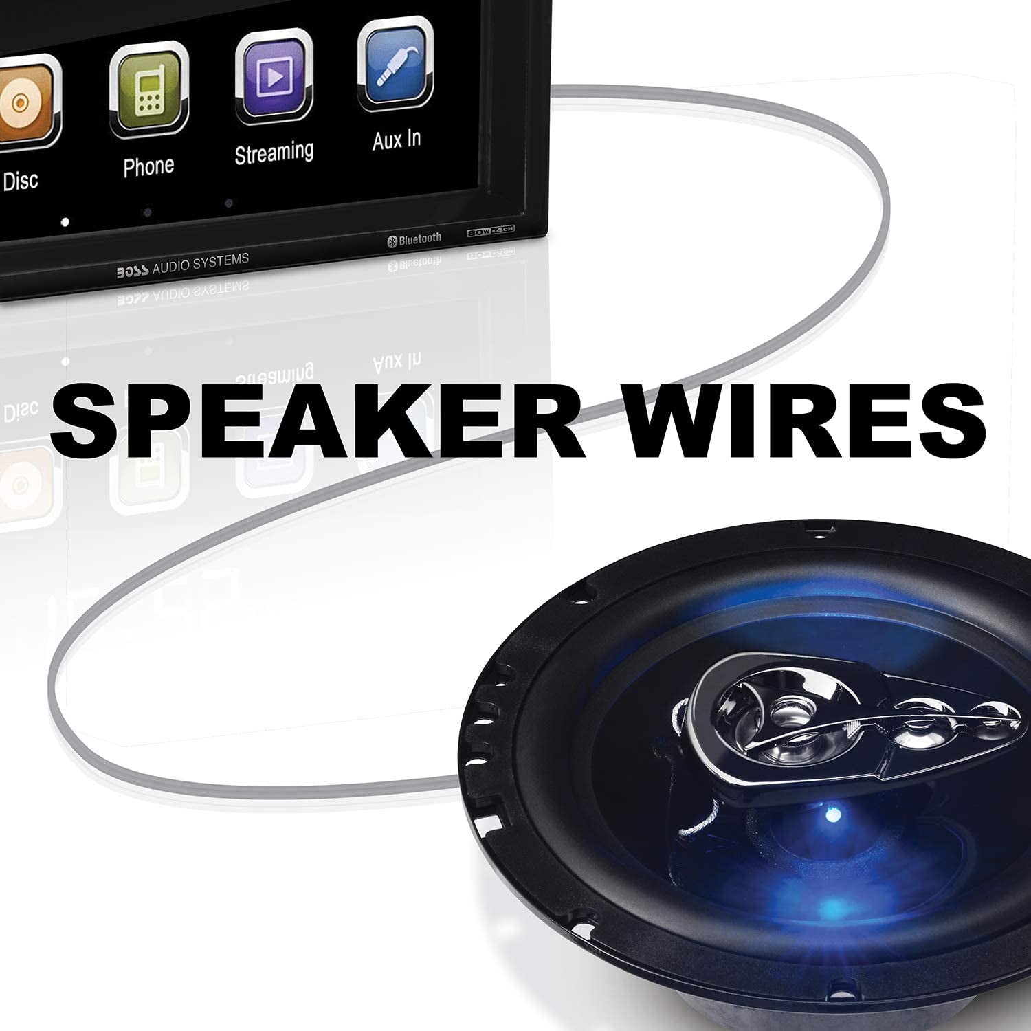 💥 KIT2 8-Gauge Complete Amp Install Kit – Includes Power, Ground, Turn-On & Speaker Wires 🔧🔊