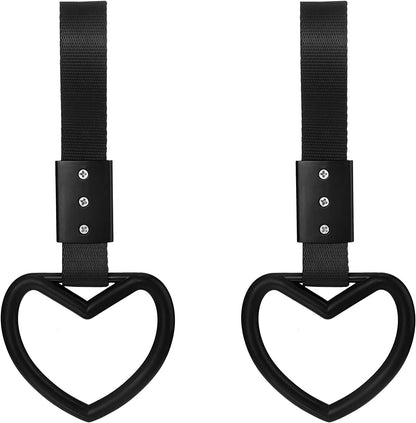 2PCS Heart Handle Straps – Rear Bumper Drift Rings 💔🚙