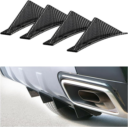 Upgrade Your Ride: 4-Piece Car Lower Bumper Lip Diffuser & Spoiler Fin Protector Kit - Universal Fit for Cars, SUVs, and Trucks