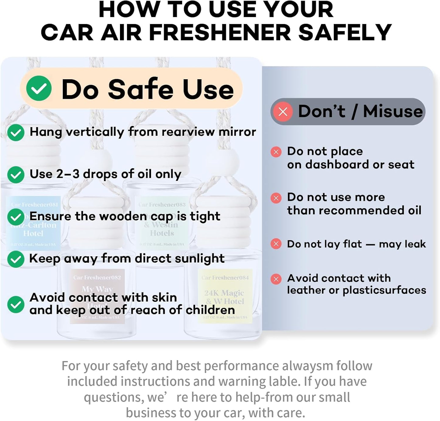 C Classy Car Air Freshener Hanging 2 Pack, Mahogany Teakwood Essential Oil Diffuser for C Ar, Cute Air Fresheners, Long-Lasting Fragrance, Car Air Fresheners for Women & Men Gift, Made in USA