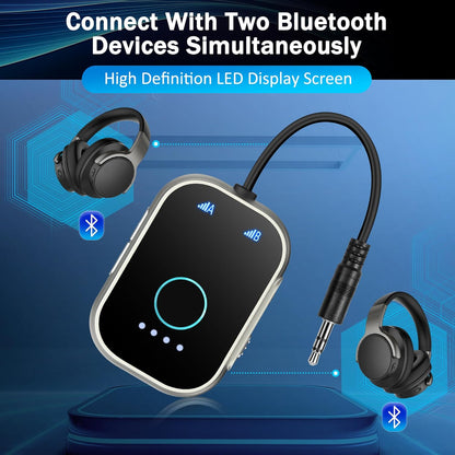 🎧 2-in-1 Bluetooth 5.3 Transmitter & Receiver – Connect AirPods, Gym Gear, or Car Audio Wirelessly ⚡🎵