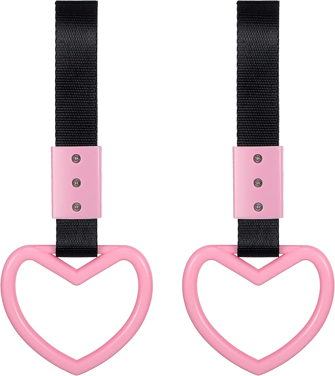 2PCS Heart Handle Straps – Rear Bumper Drift Rings 💔🚙