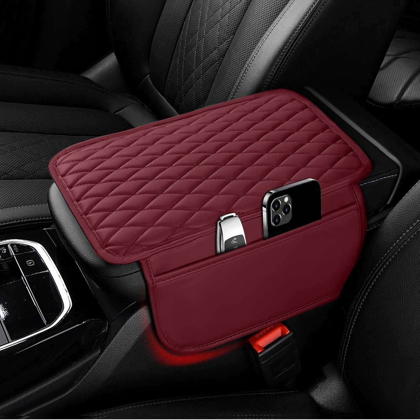 Car Center Console Cover – Microfiber Leather Armrest Protector 🧼🚙