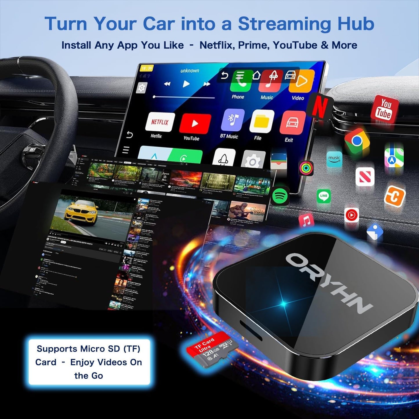 ⚙️ AI Magic Box – Wireless CarPlay & Android Auto Dongle, Stream Netflix/YouTube via WiFi 📱🚘