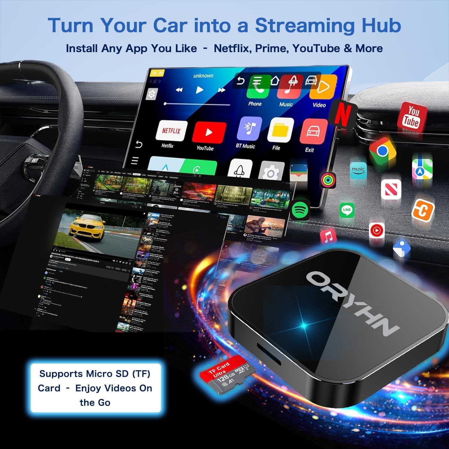⚙️ AI Magic Box – Wireless CarPlay & Android Auto Dongle, Stream Netflix/YouTube via WiFi 📱🚘