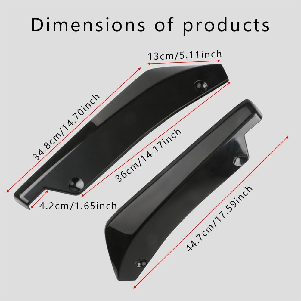 2PCS Rear Bumper Splitter Protectors – Universal Black Diffuser 🧱🚗