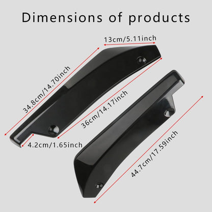 2PCS Rear Bumper Splitter Protectors – Universal Black Diffuser 🧱🚗