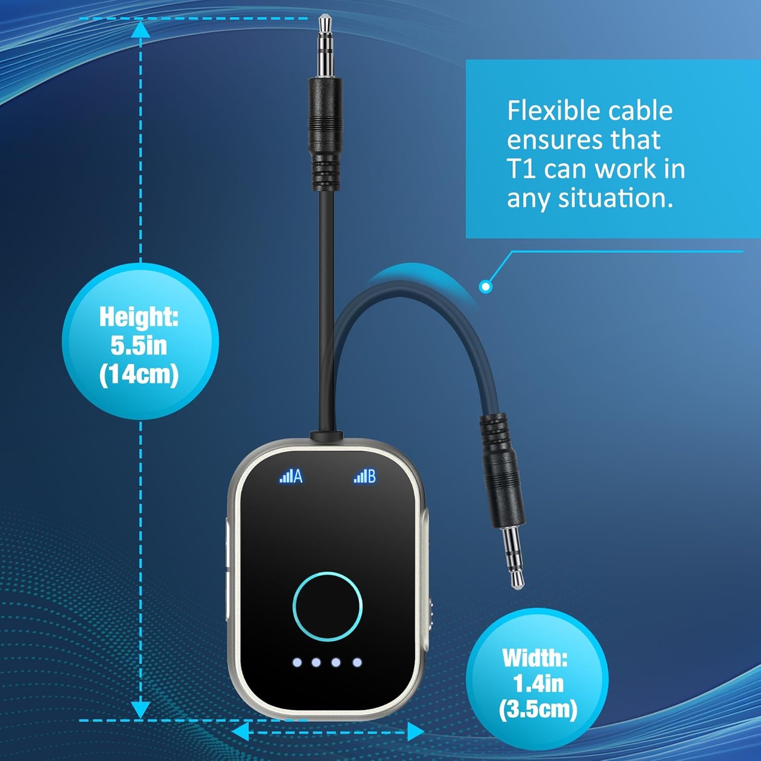 🎧 2-in-1 Bluetooth 5.3 Transmitter & Receiver – Connect AirPods, Gym Gear, or Car Audio Wirelessly ⚡🎵