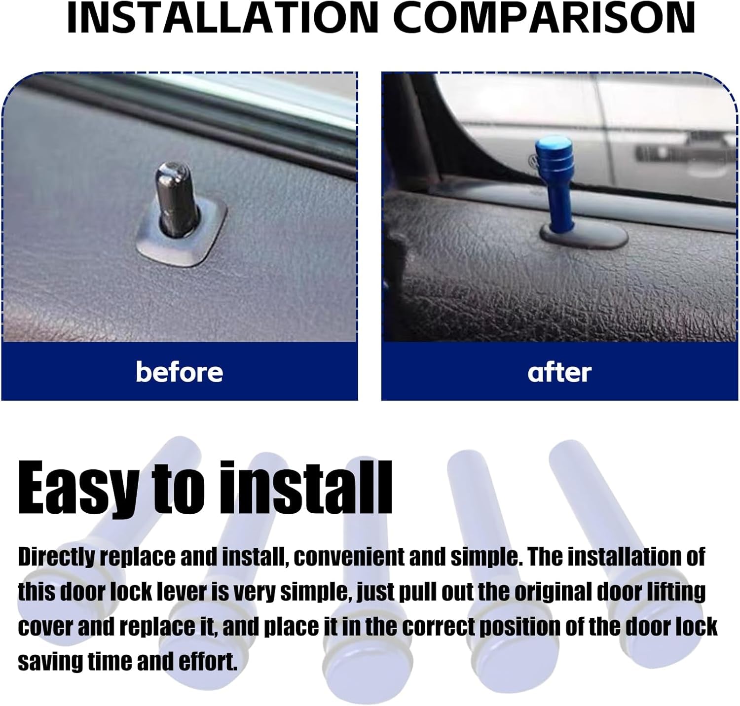 4 PCS Aluminum Car Door Lock Pins – Universal Decorative Upgrade 🔩✨