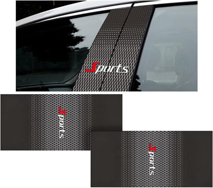 2PCS Carbon Fiber B-Pillar Stickers – Door Scratch Protector 🖤✨