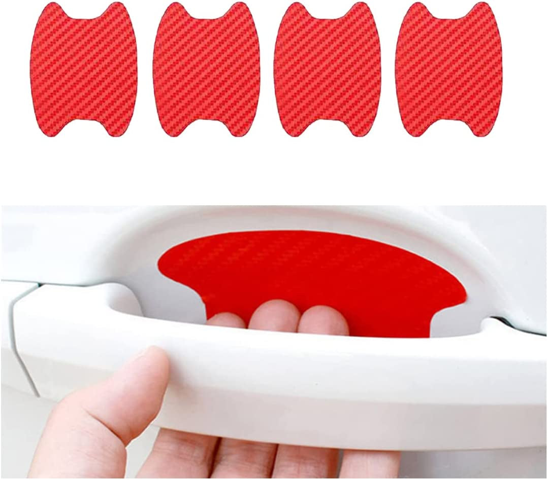 4PCS Carbon Fiber Car Door Handle Protector – Anti-Scratch Film 🏁✨