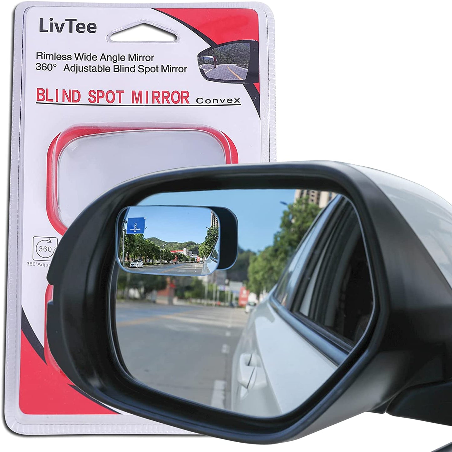 HD Blind Spot Mirrors — 2” Frameless Convex Lens for Car & SUV Safety (2-Pack / 4-Pack)