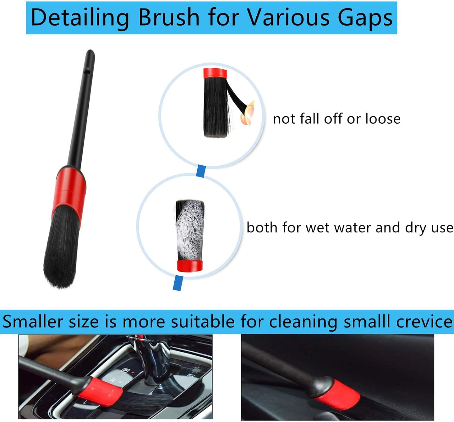 Car Interior Detailing Kit – Brush & Gel Set for Dashboard & Vents 🧹🚗