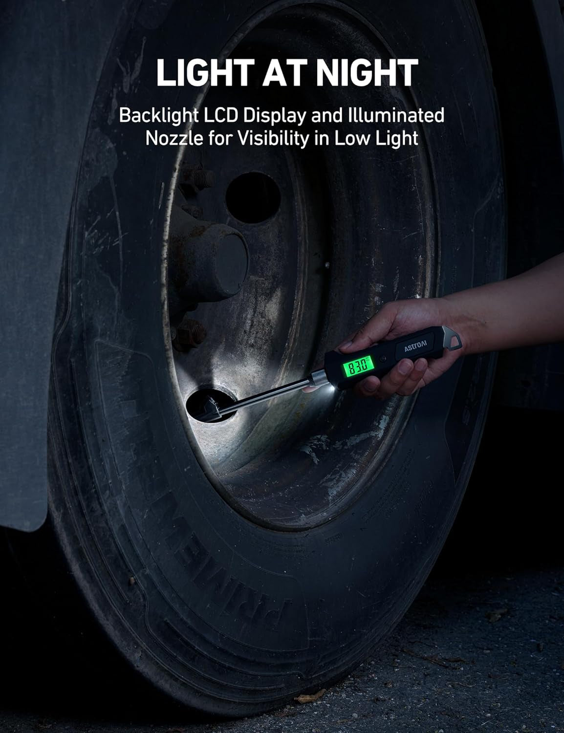 Digital Tire Pressure Gauge – 230 PSI Dual Head with LCD & Light 🚘🔋