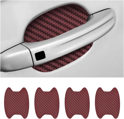 4PCS Carbon Fiber Car Door Handle Protector – Anti-Scratch Film 🏁✨