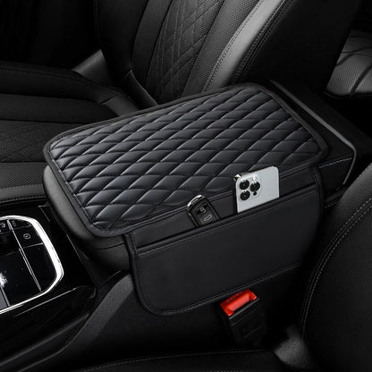 Car Center Console Cover – Microfiber Leather Armrest Protector 🧼🚙