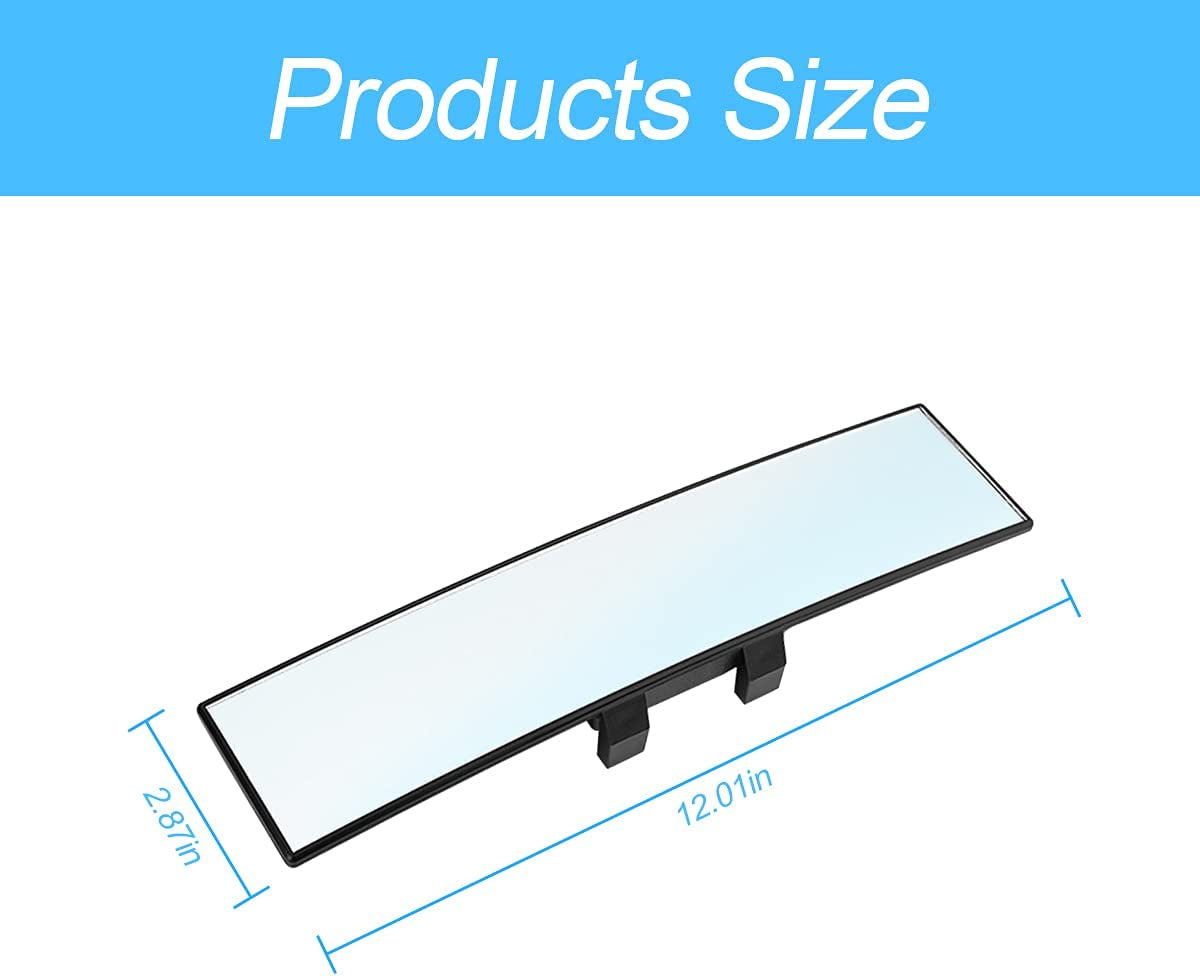 Panoramic Rearview Mirror – Wide Angle 12" Clip-On HD View 🪞🚙