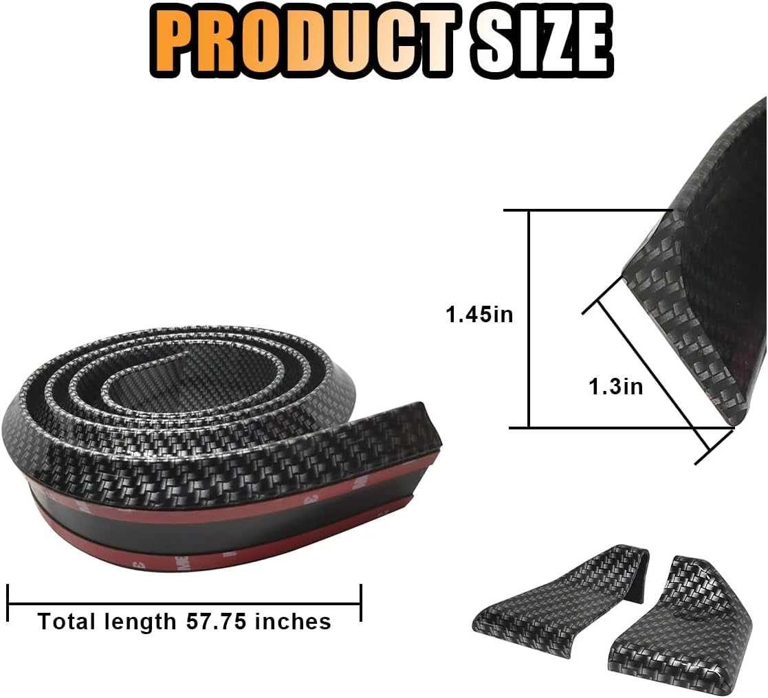 Carbon Fiber Spoiler Lip Kit – Universal Rear Trunk Roof Trim ⚫🏎️