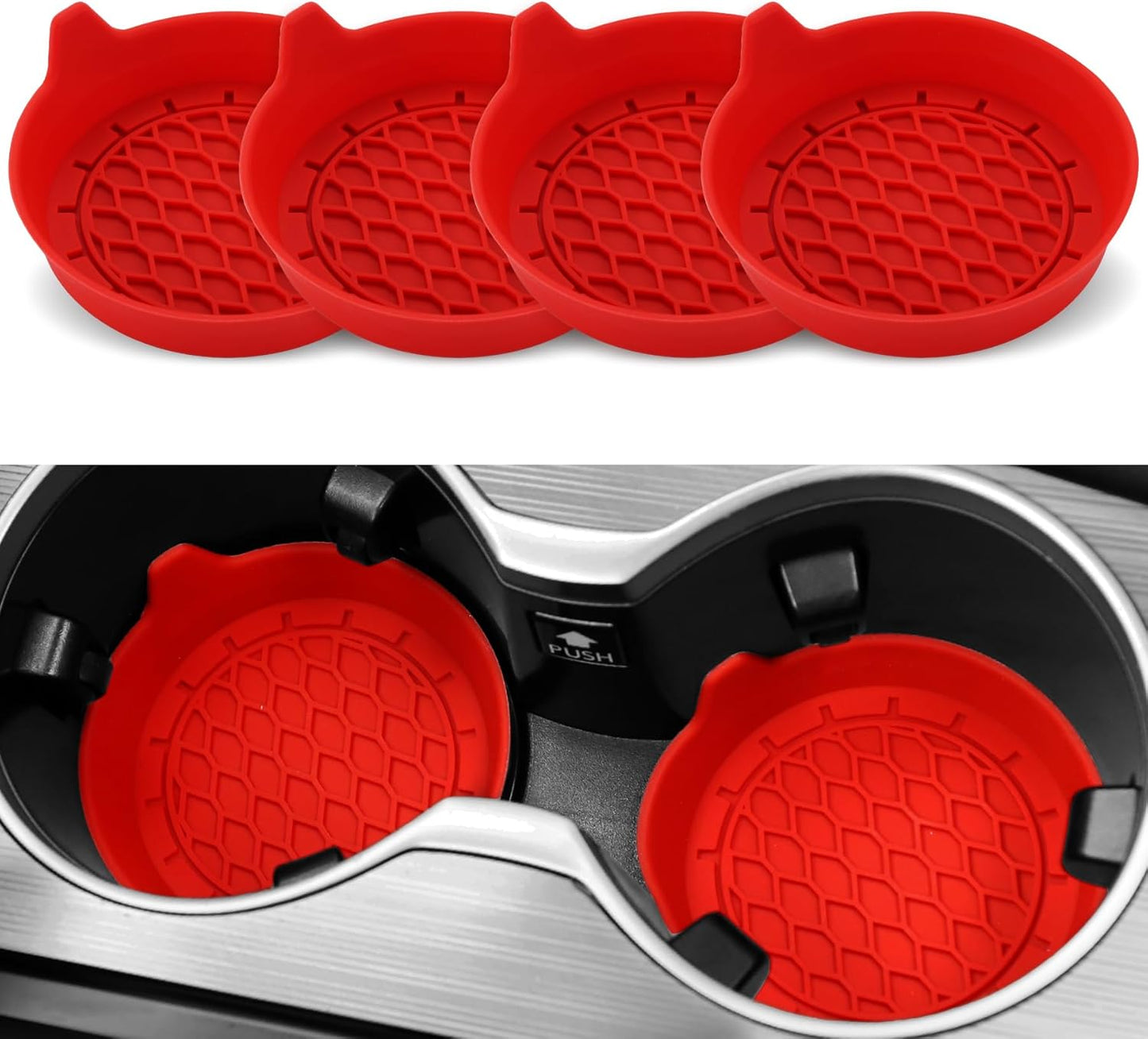 Premium Silicone Car Cup Holder Stabilizer — Anti-Spill Universal Fit (8 Colors)