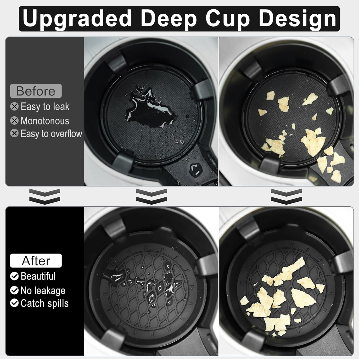 Premium Silicone Car Cup Holder Stabilizer — Anti-Spill Universal Fit (8 Colors)