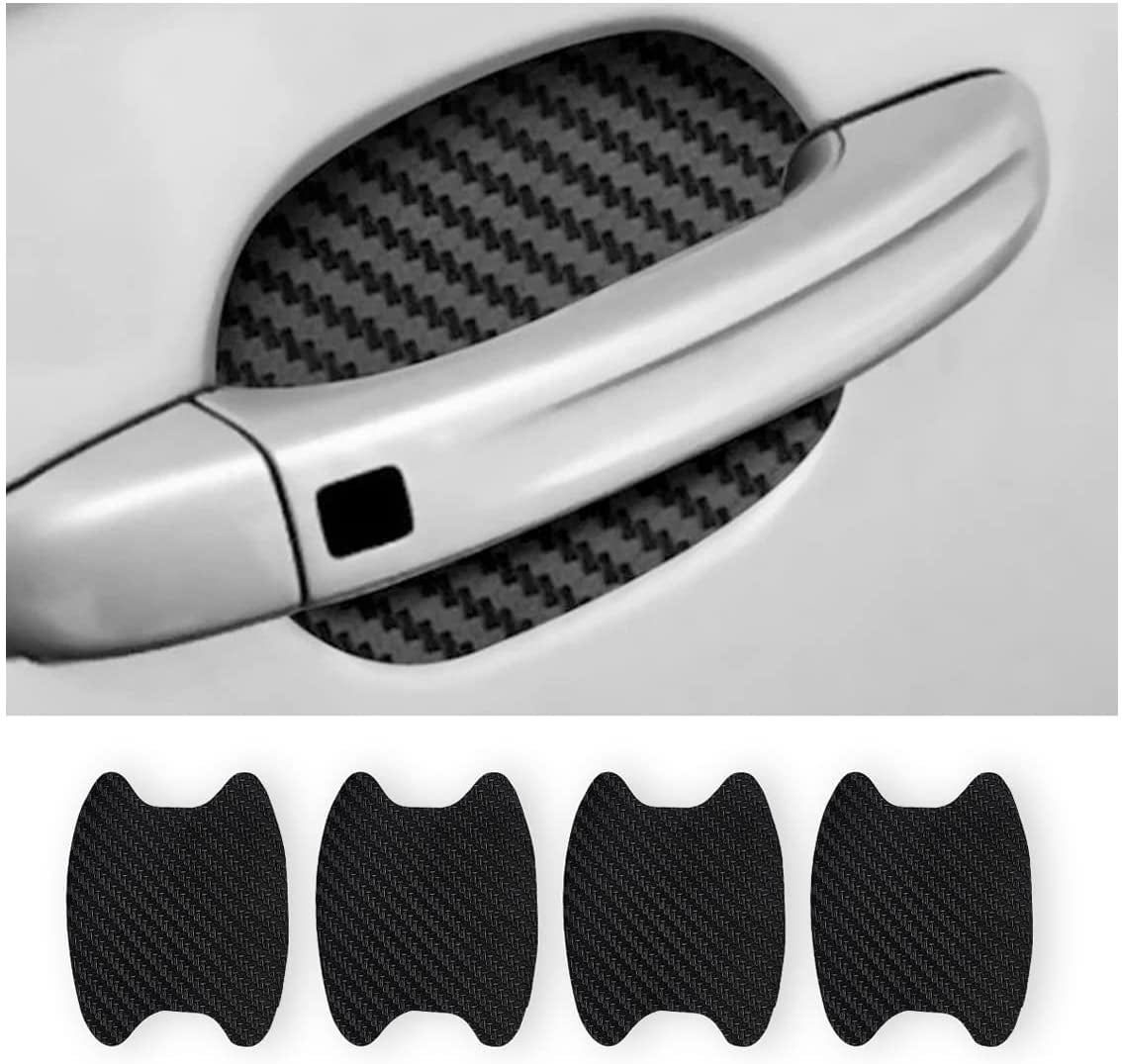 4PCS Carbon Fiber Car Door Handle Protector – Anti-Scratch Film 🏁✨