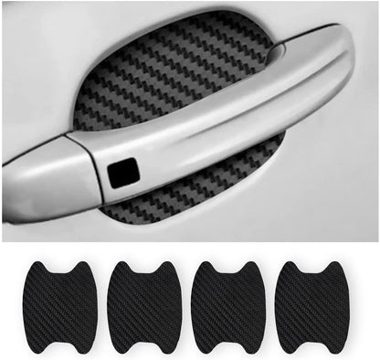 4PCS Carbon Fiber Car Door Handle Protector – Anti-Scratch Film 🏁✨