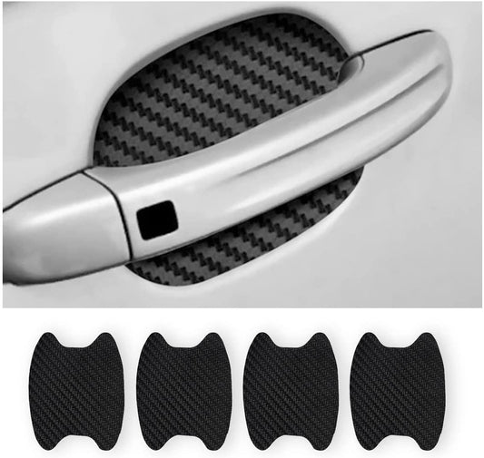 4PCS Carbon Fiber Car Door Handle Protector – Anti-Scratch Film 🏁✨