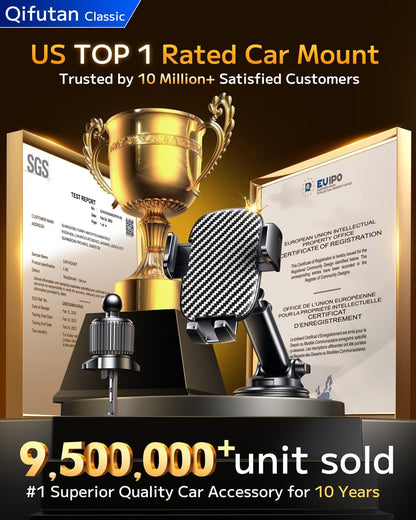 Universal  Car Phone Holder - Hands-Free Mount for Windshield, Dashboard & Air Vent - Fits All Smartphones & Cameras