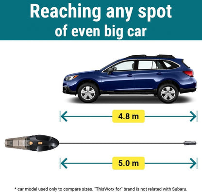 🚘 High-Power Car Vacuum – Handheld 12V Cleaner with 3 Attachments, 16 Ft Cord & Carry Bag 🌀✨