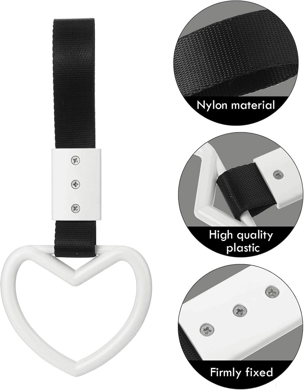 2PCS Heart Handle Straps – Rear Bumper Drift Rings 💔🚙