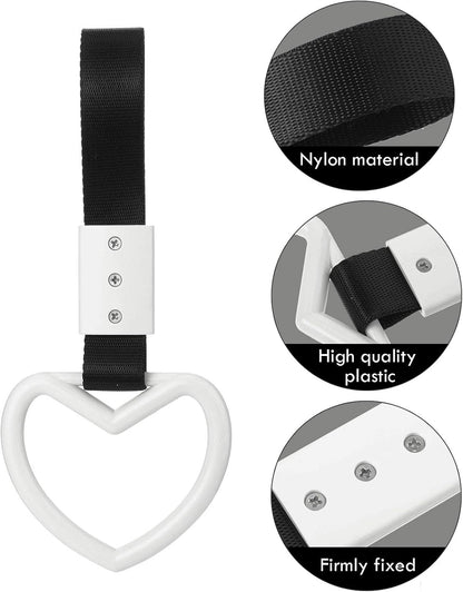 2PCS Heart Handle Straps – Rear Bumper Drift Rings 💔🚙