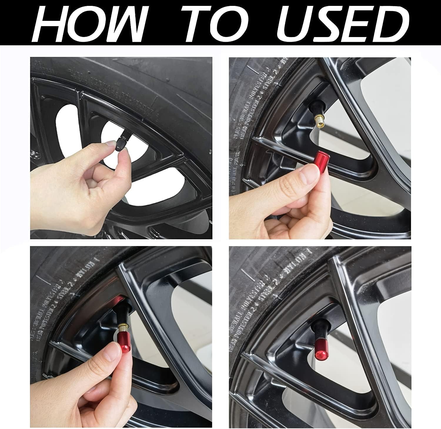 4PCS Car Tire Valve Caps – Aluminum Alloy Anti-Leak Stem Covers 🔧🚗