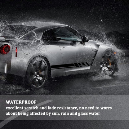 6PCS Car Racing Stripe Kit – Hood, Side & Mirror Decals ⚡🏎️