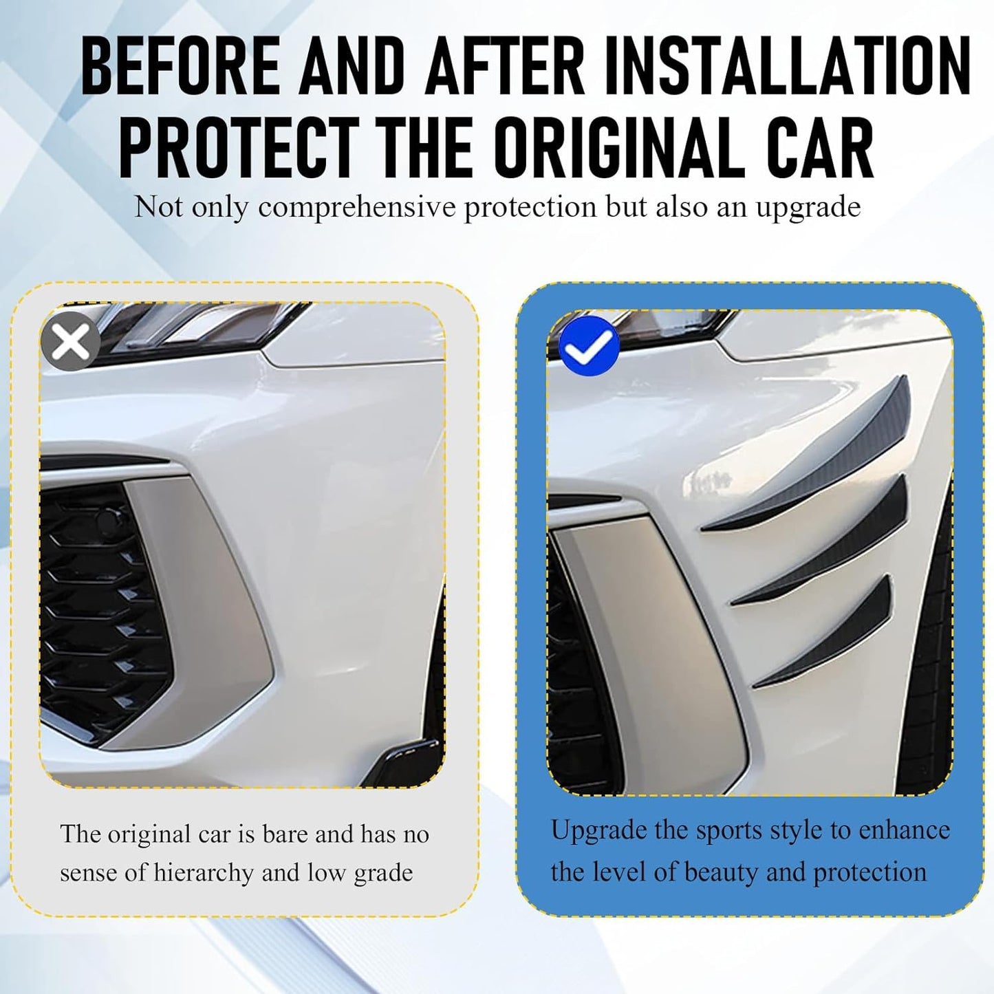 6PCS Universal Car Bumper Canards – Front Lip Splitter Kit 🏎️💨