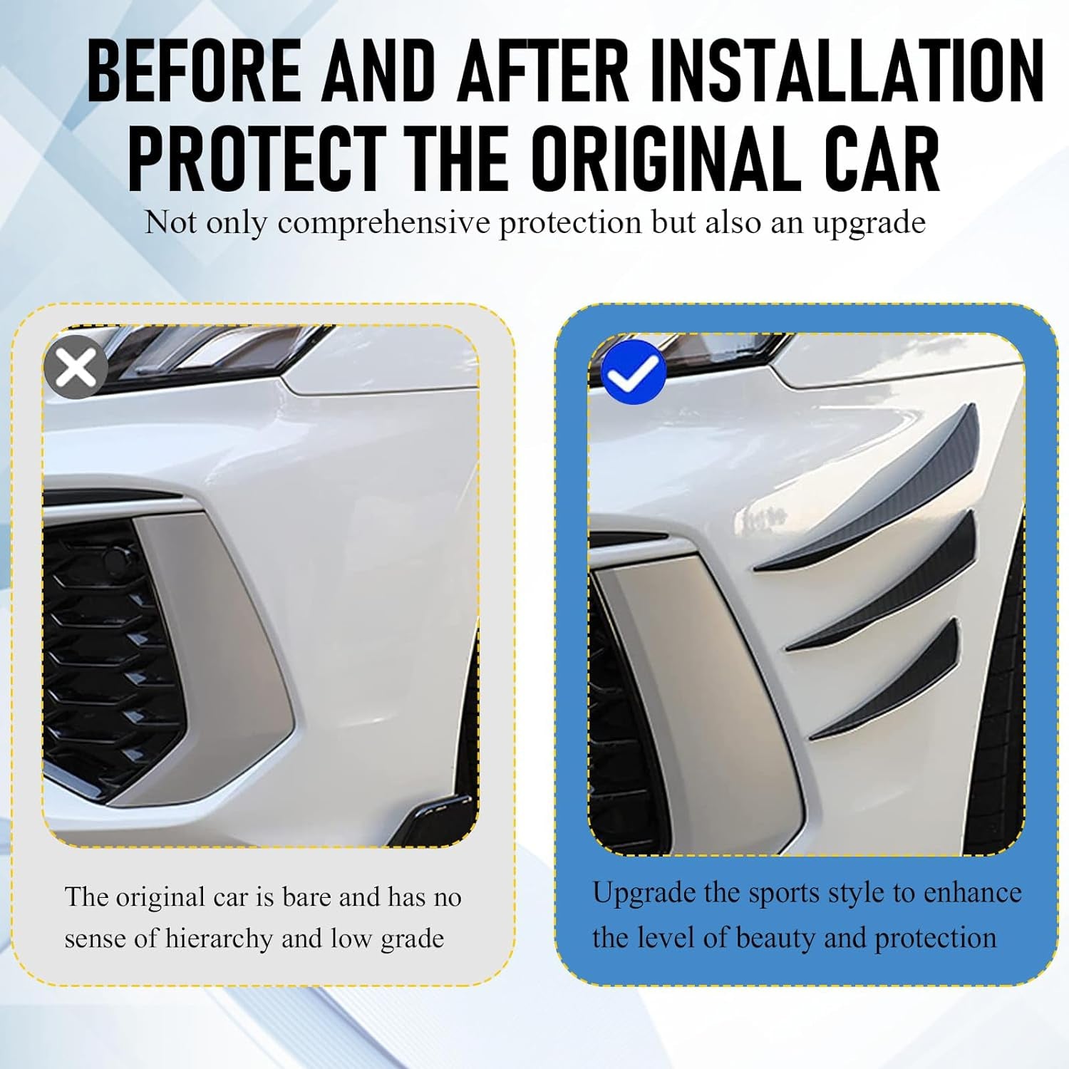 6PCS Universal Car Bumper Canards – Front Lip Splitter Kit 🏎️💨