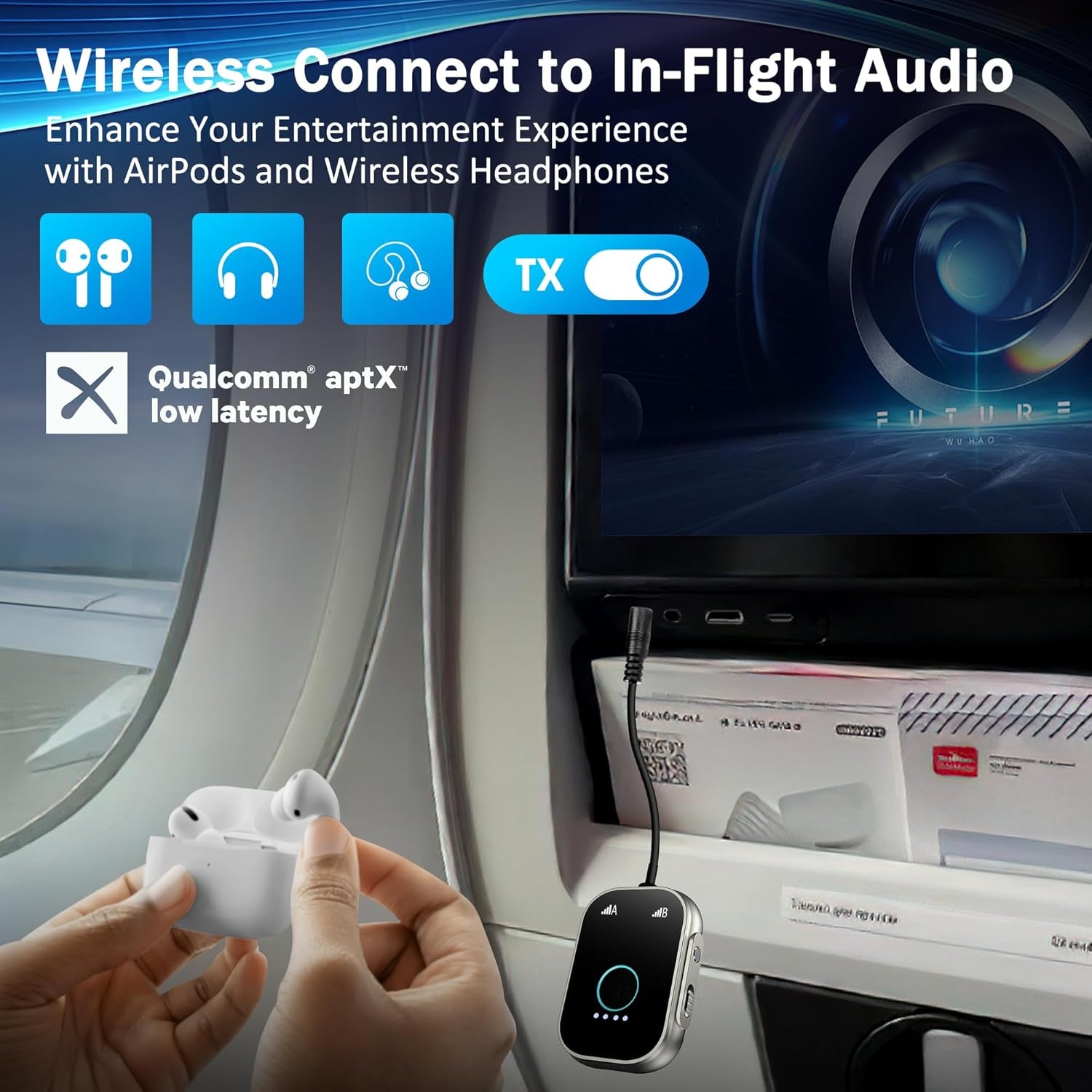 🎧 2-in-1 Bluetooth 5.3 Transmitter & Receiver – Connect AirPods, Gym Gear, or Car Audio Wirelessly ⚡🎵