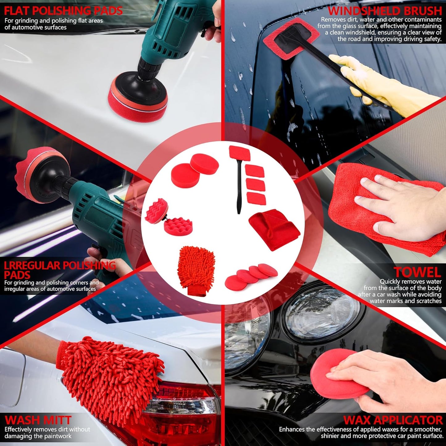 35PCS Car Detailing Kit – Complete Cleaning Toolbox for Interior & Exterior 🧰🚗
